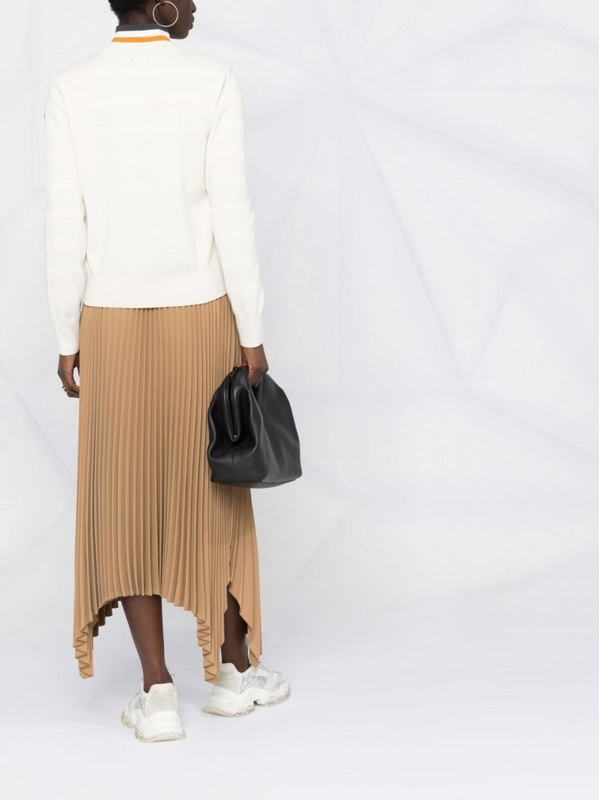 Moncler Quilted Interlock Knit Wool Zip-Through Knit