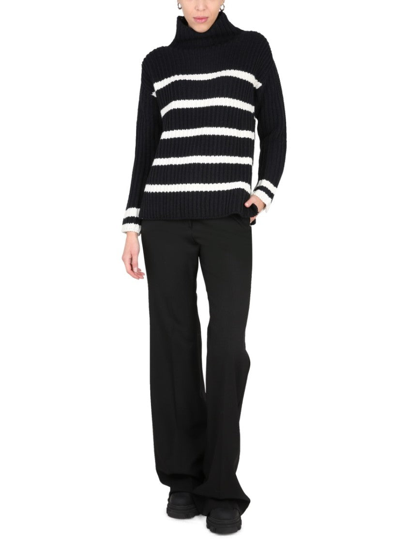 Stefano Mortari Chunky Knit Turtleneck With Ribbed Collar