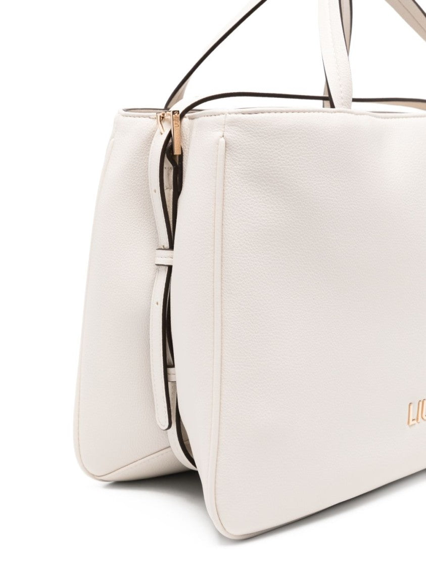 Liu Jo Cream White Logo Shoulder Bag