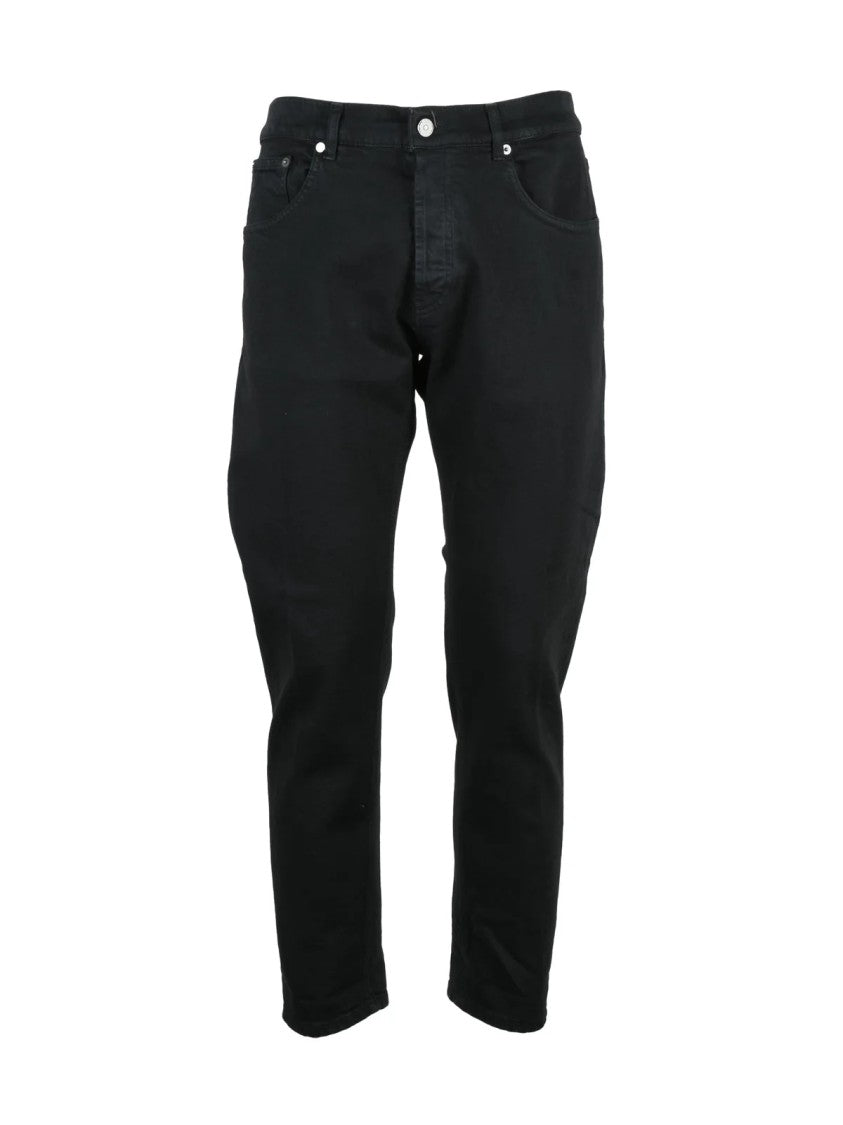 Dondup Black Dian Carrot Slim-Fit Stretch Jeans
