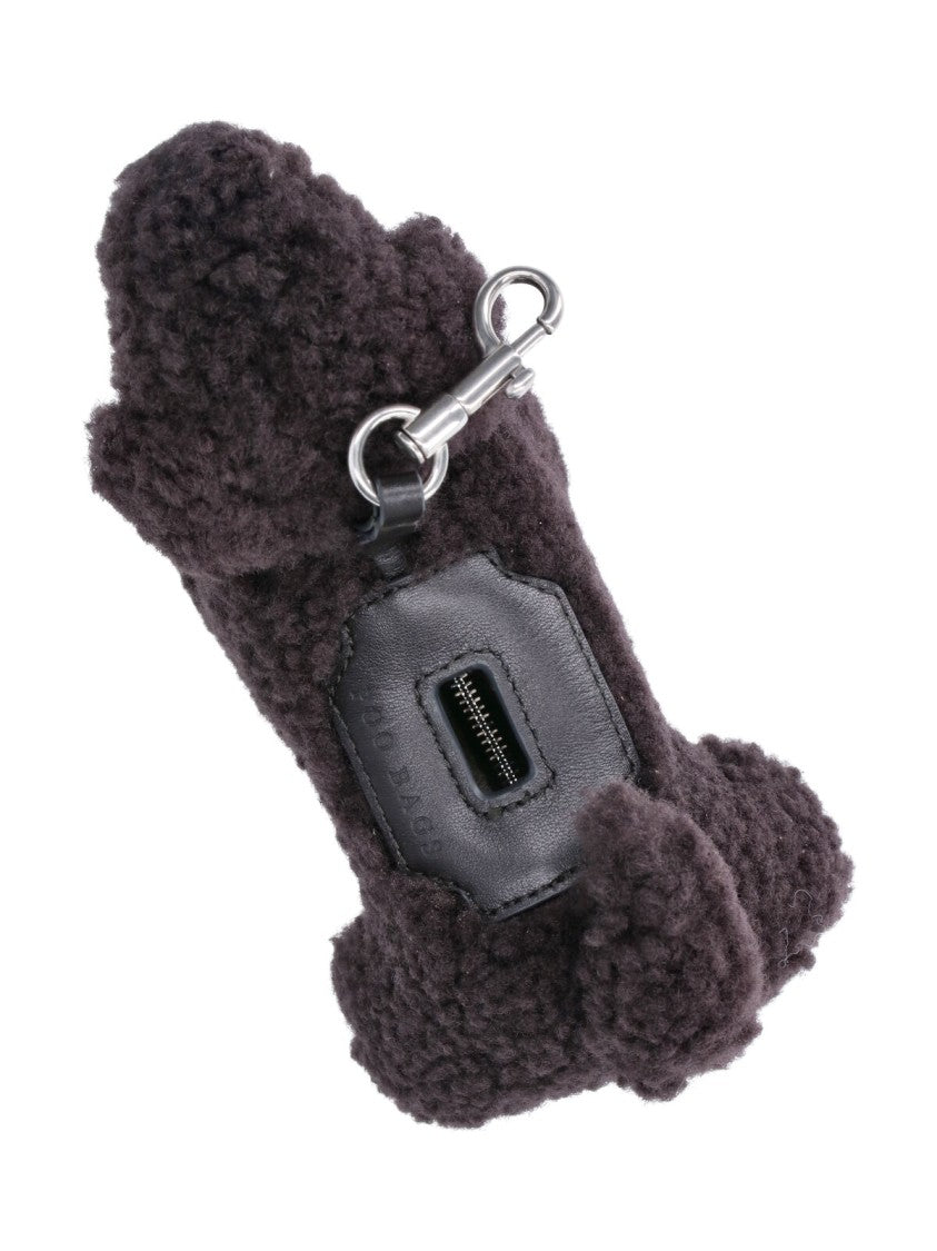 Anya Hindmarch Plush Dog Keychain With Textured Finish
