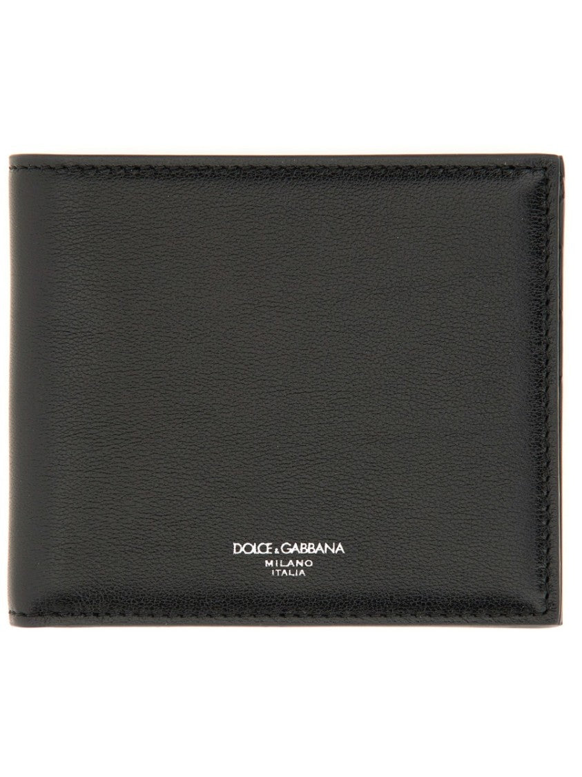 Dolce & Gabbana Calfskin Leather Bifold Wallet