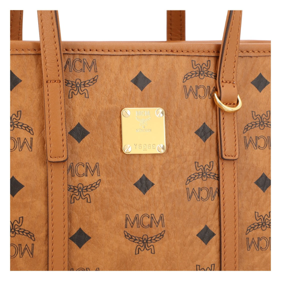Mcm Toni Top-Zip Shopper In Visetos