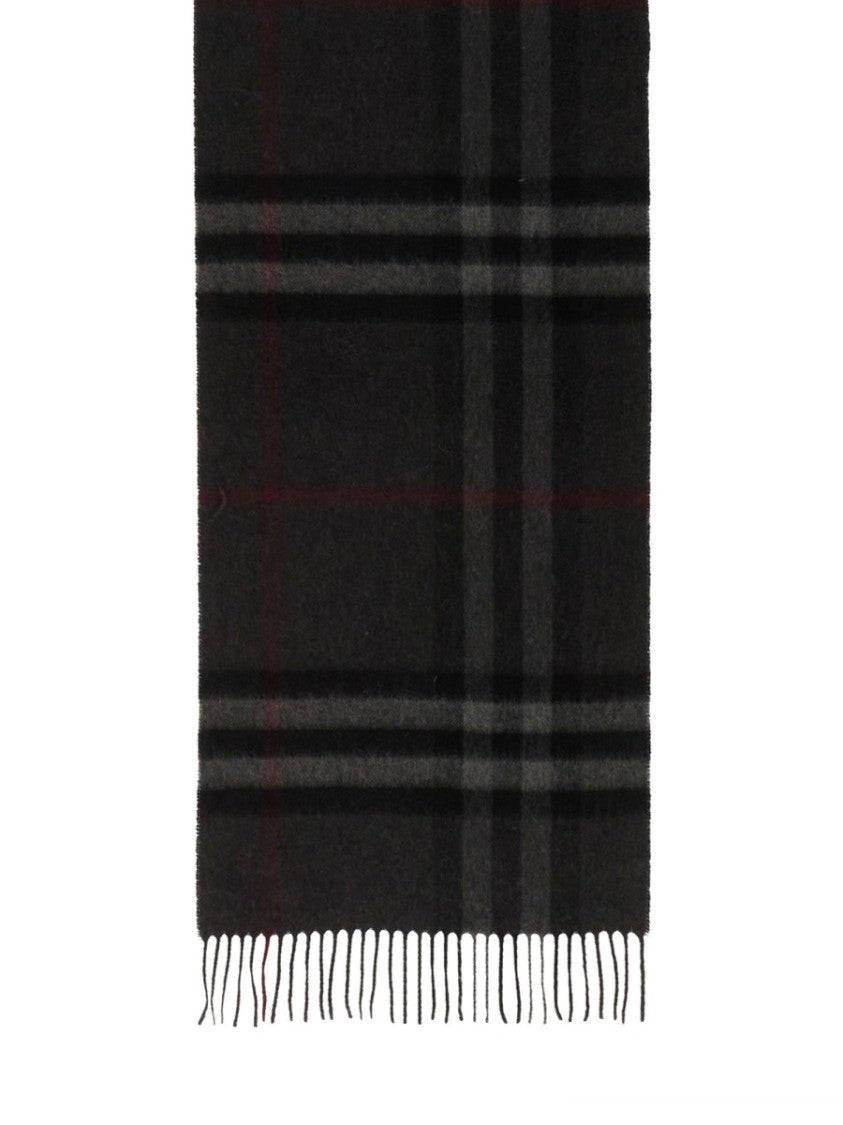 Burberry Neutrals Fringed Edges Cashmere Scarf