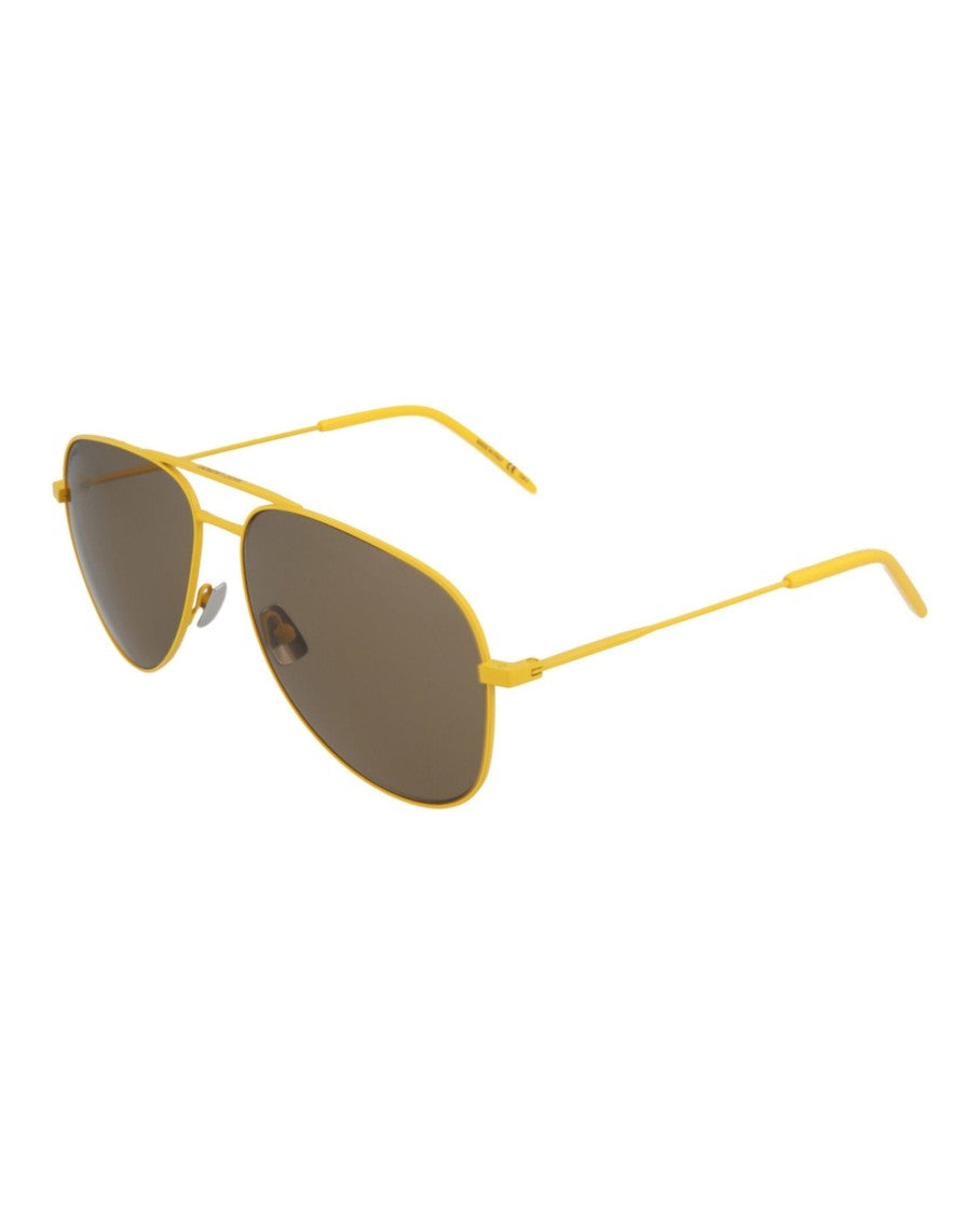 Saint Laurent Aviator-Style Metal Sunglasses With Adjustable Nosepads