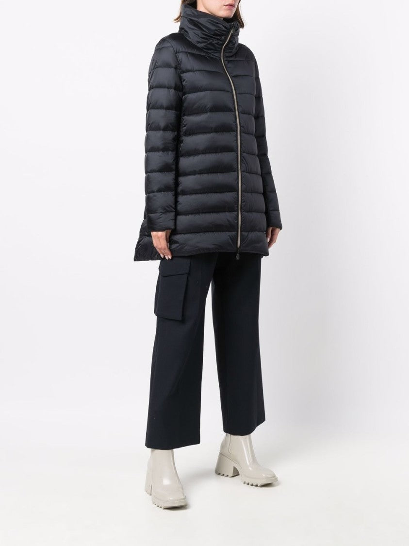 Save The Duck Quilted Short Coat With High Collar