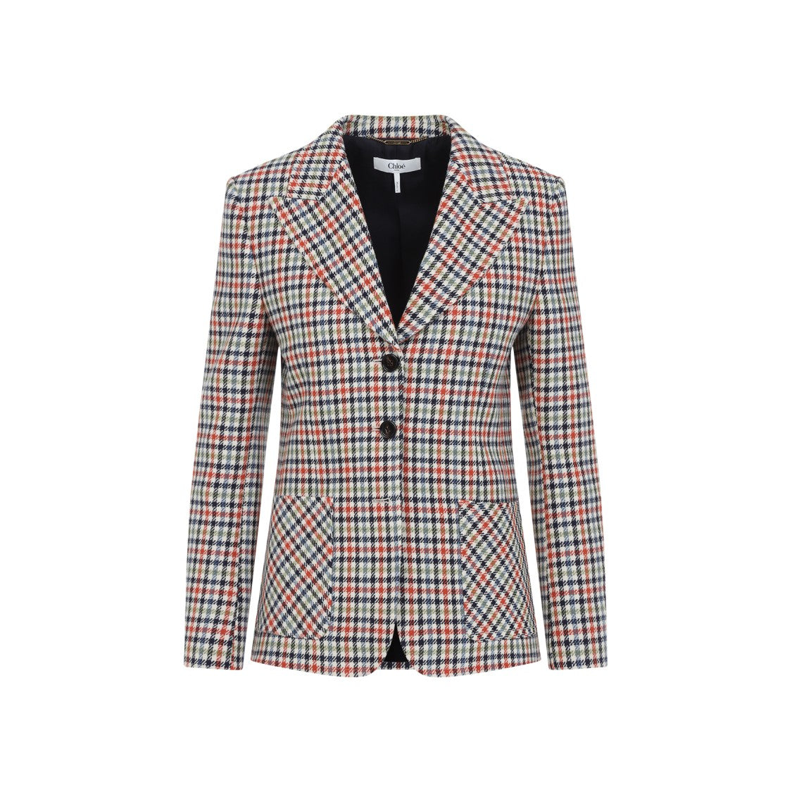 Chloé Single Breast Multicolor Wool Jacket