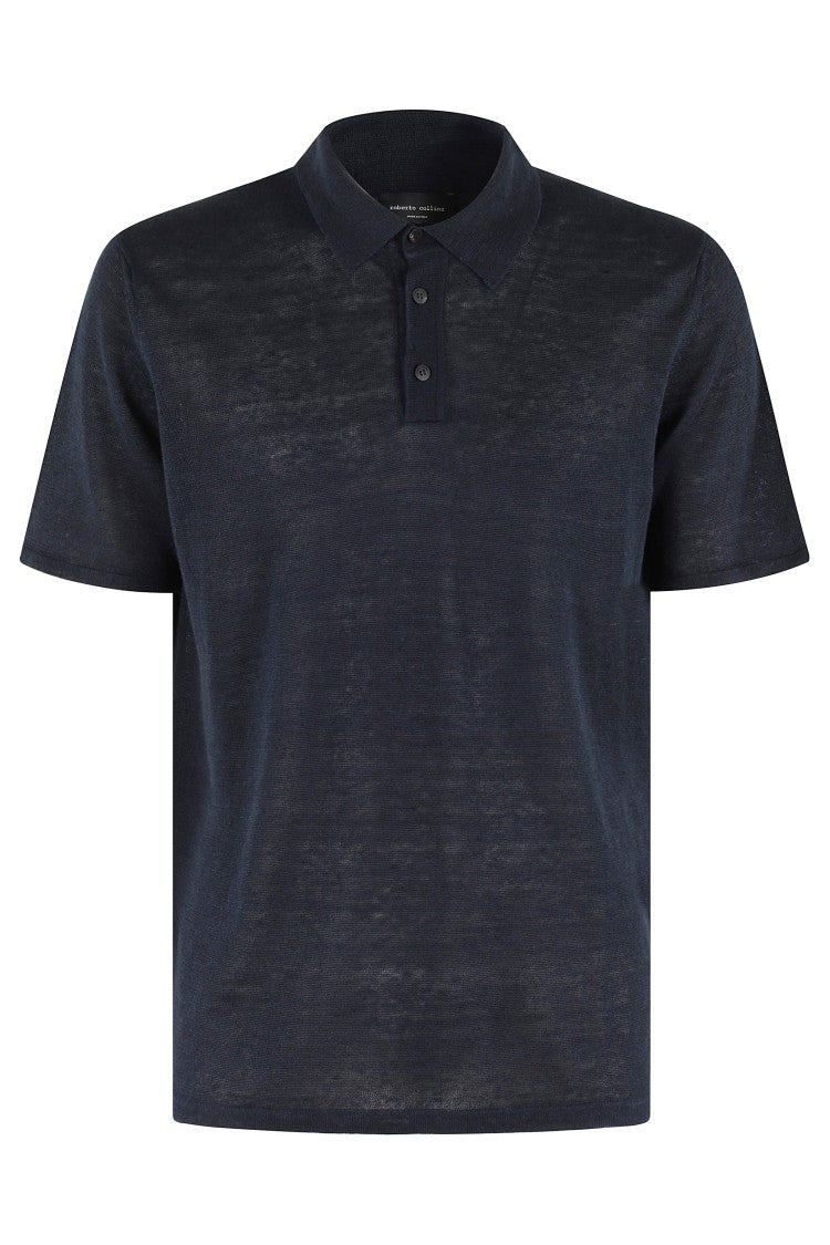 Roberto Collina Buttoned Collar Short Sleeve Polo