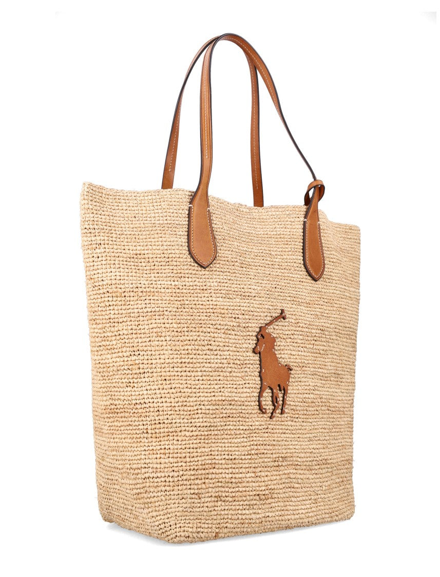 Polo Ralph Lauren Polo  Big Pony Large Raffia Tote
