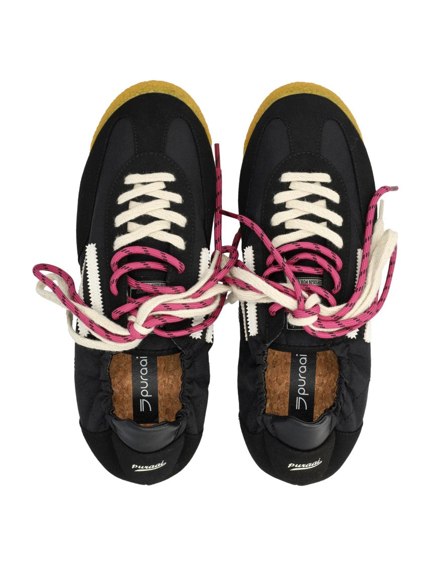 Puraai Vegan Leather Double Lacing Sneakers