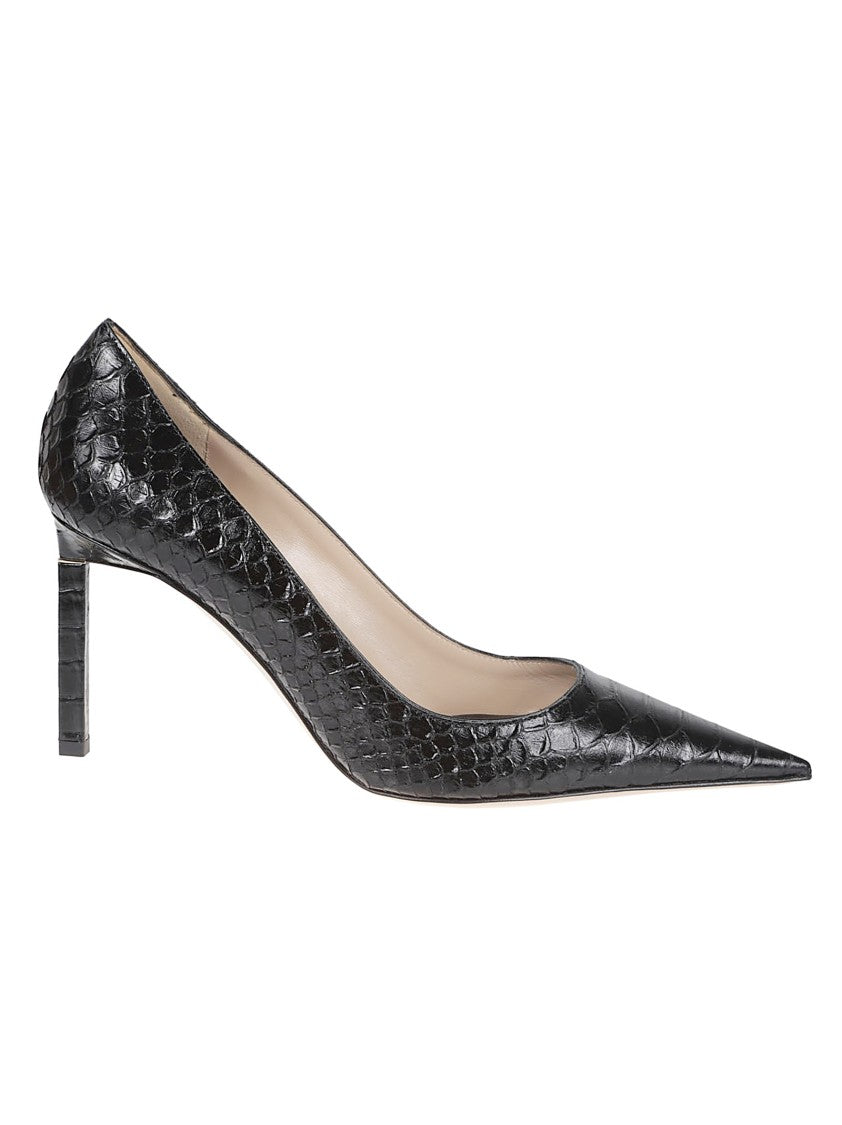 Tom Ford Pointed-Toe Black Pump In Textured Calf Leather