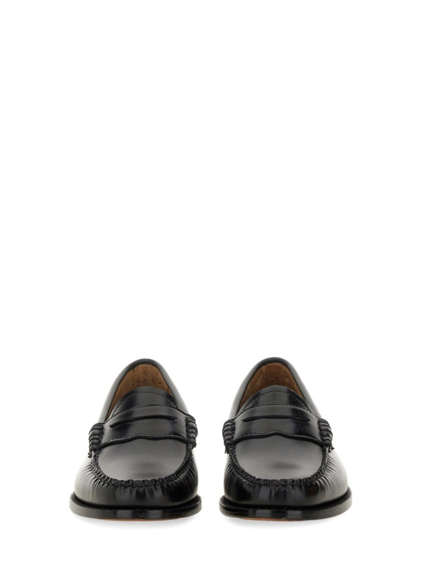 G.H. Bass Black Leather Penny Loafers