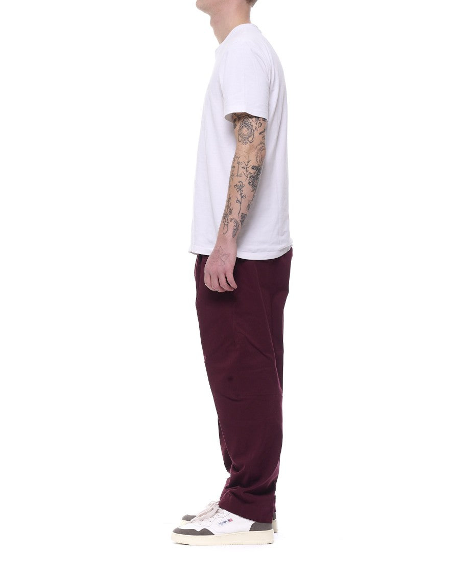 Nine In The Morning Carrot Fit Trousers In Deep Must Wine