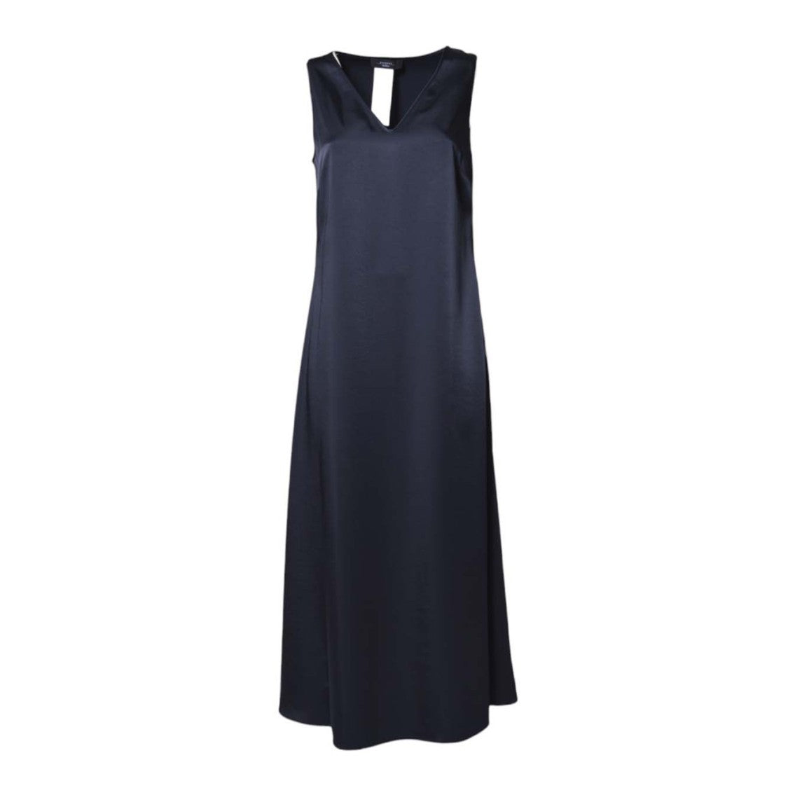 Max Mara V-Neck Black Maxi Dress With Flowing Silhouette