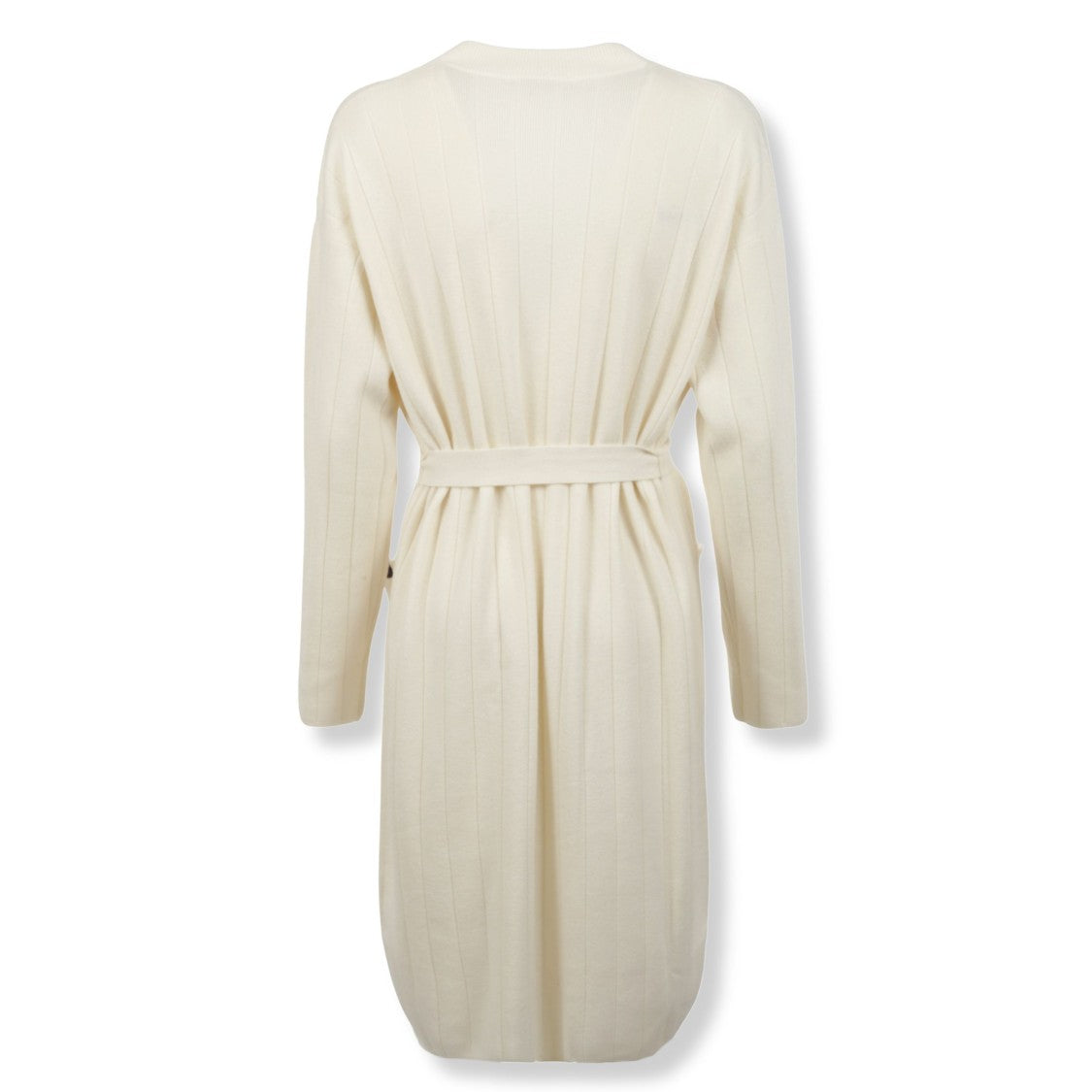 Max Mara Straight Silhouette Cardigan With Ribbed Knit Detailing