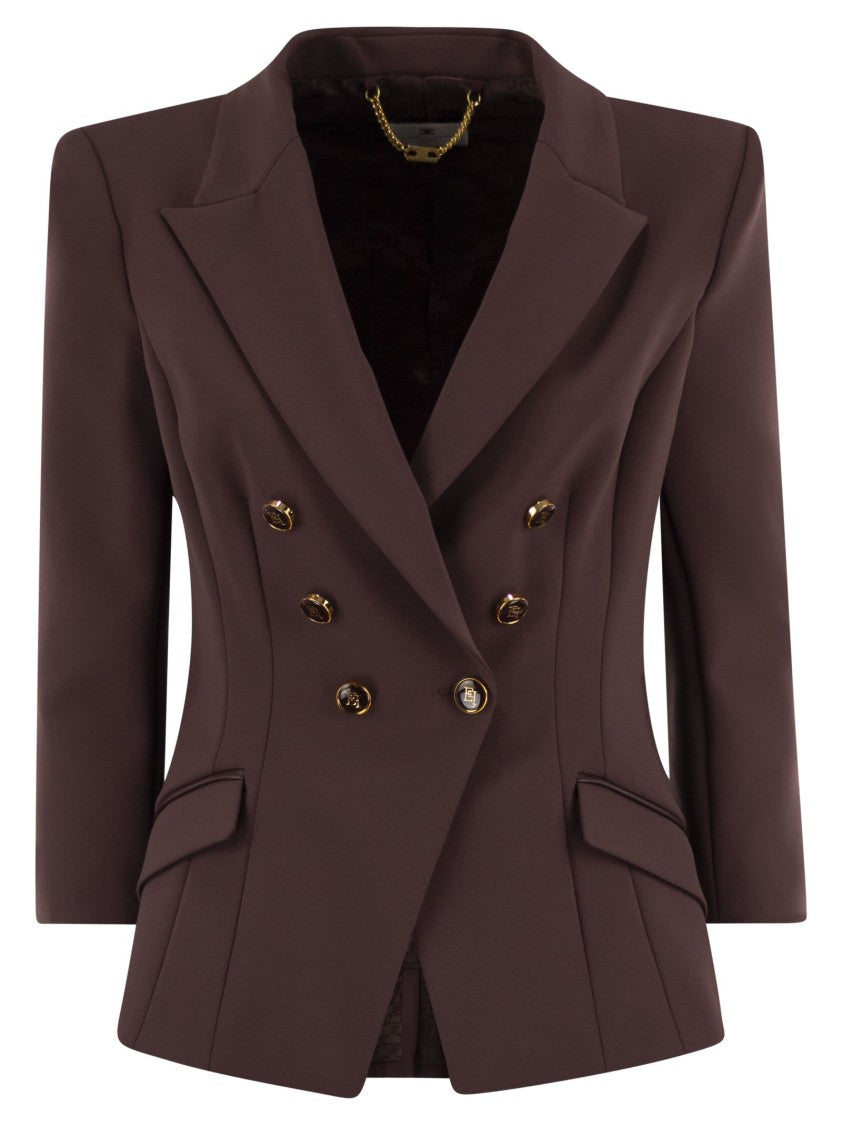 Elisabetta Franchi Double Crepe Blazer