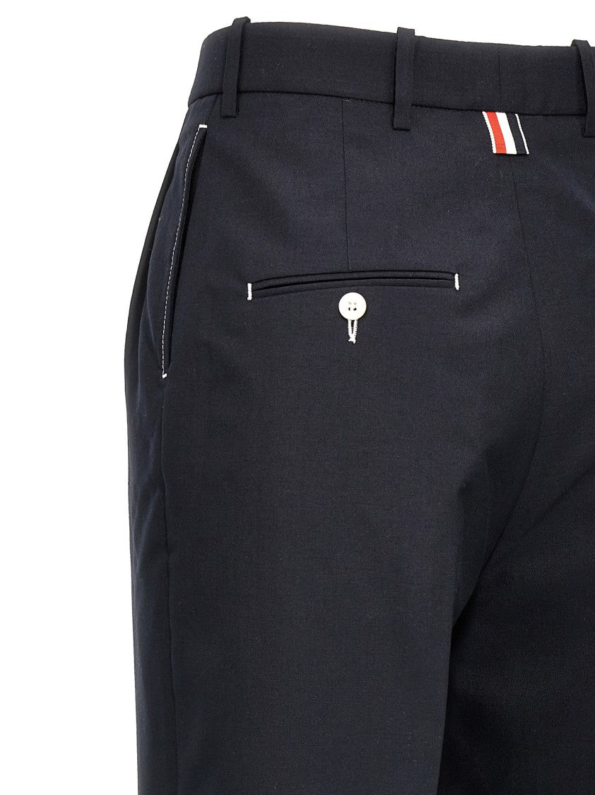 Thom Browne Wide Leg Wool Blend Trousers