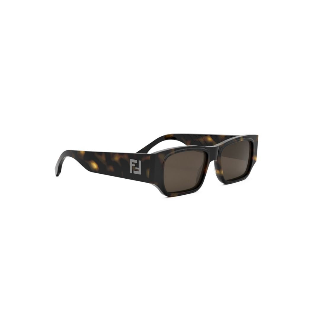 Fendi Fe40144i Rectangular Tortoiseshell Sunglasses