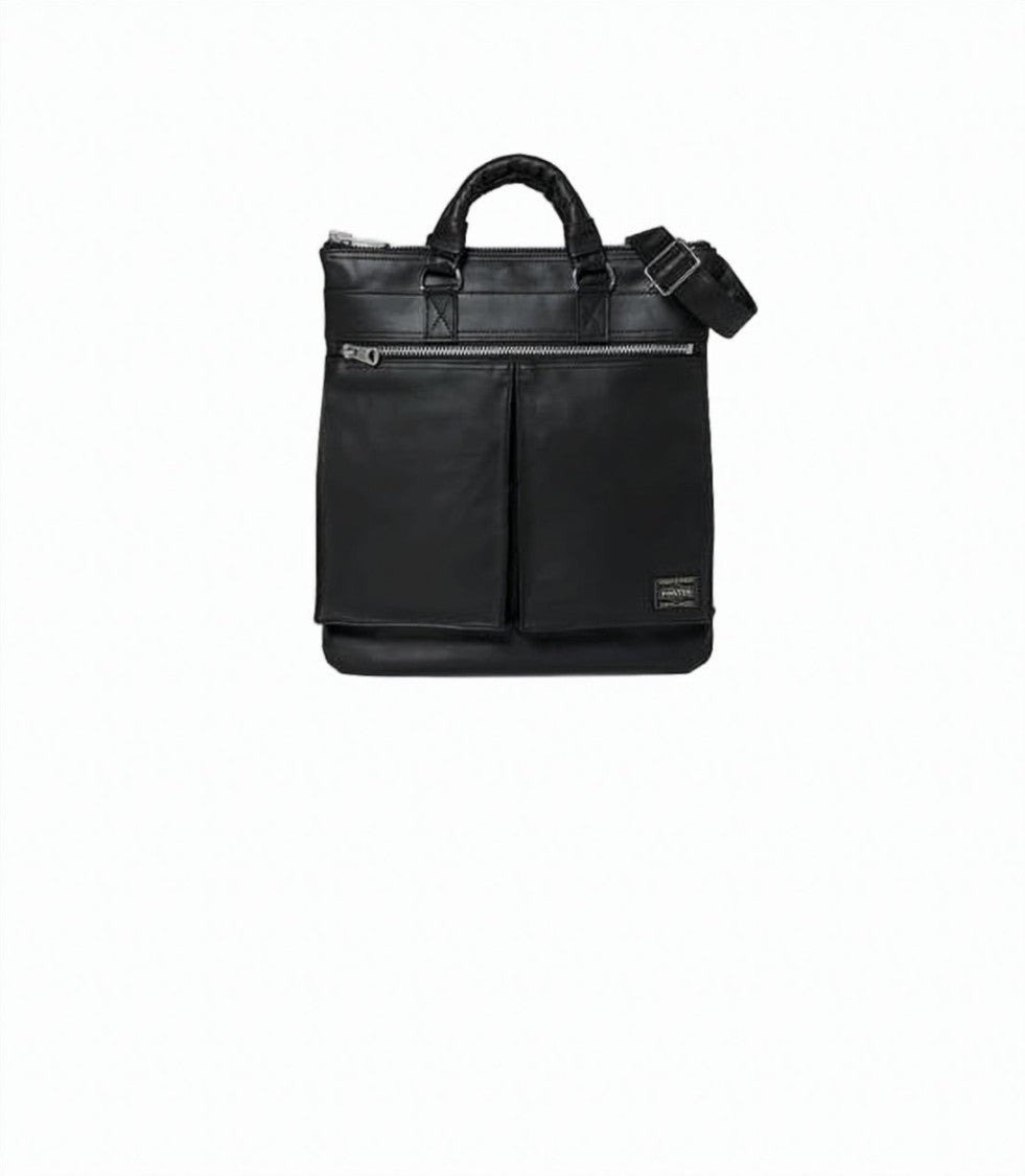 Porter Structured Canvas Tote Bag With Dual Pockets
