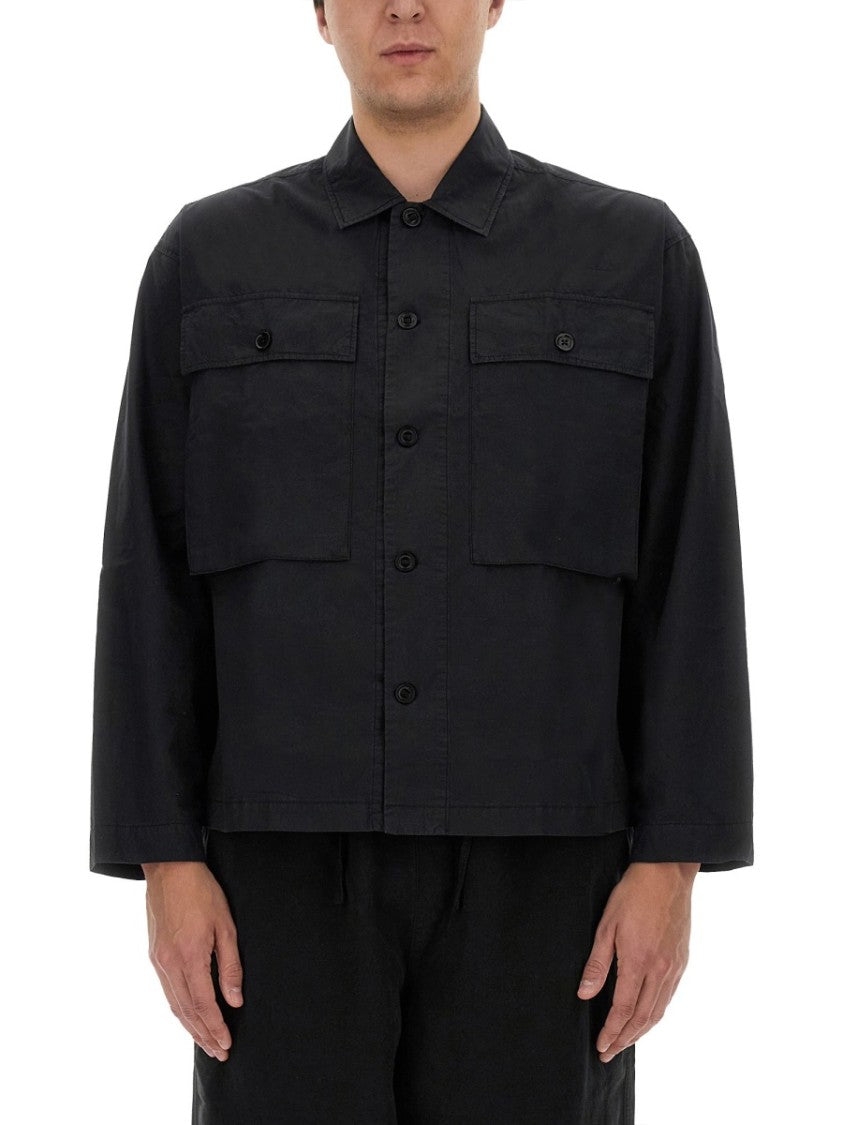 Ymc Black Military-Style Shirt