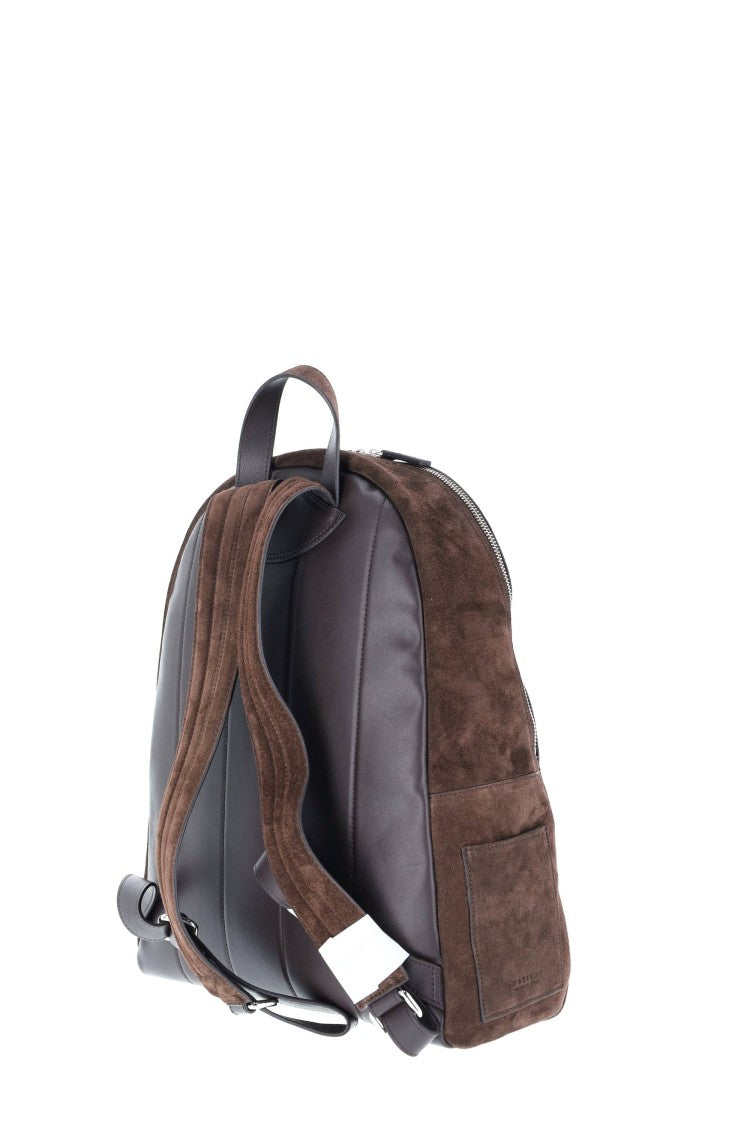 Orciani Suede Leather Handcrafted Urban Backpack