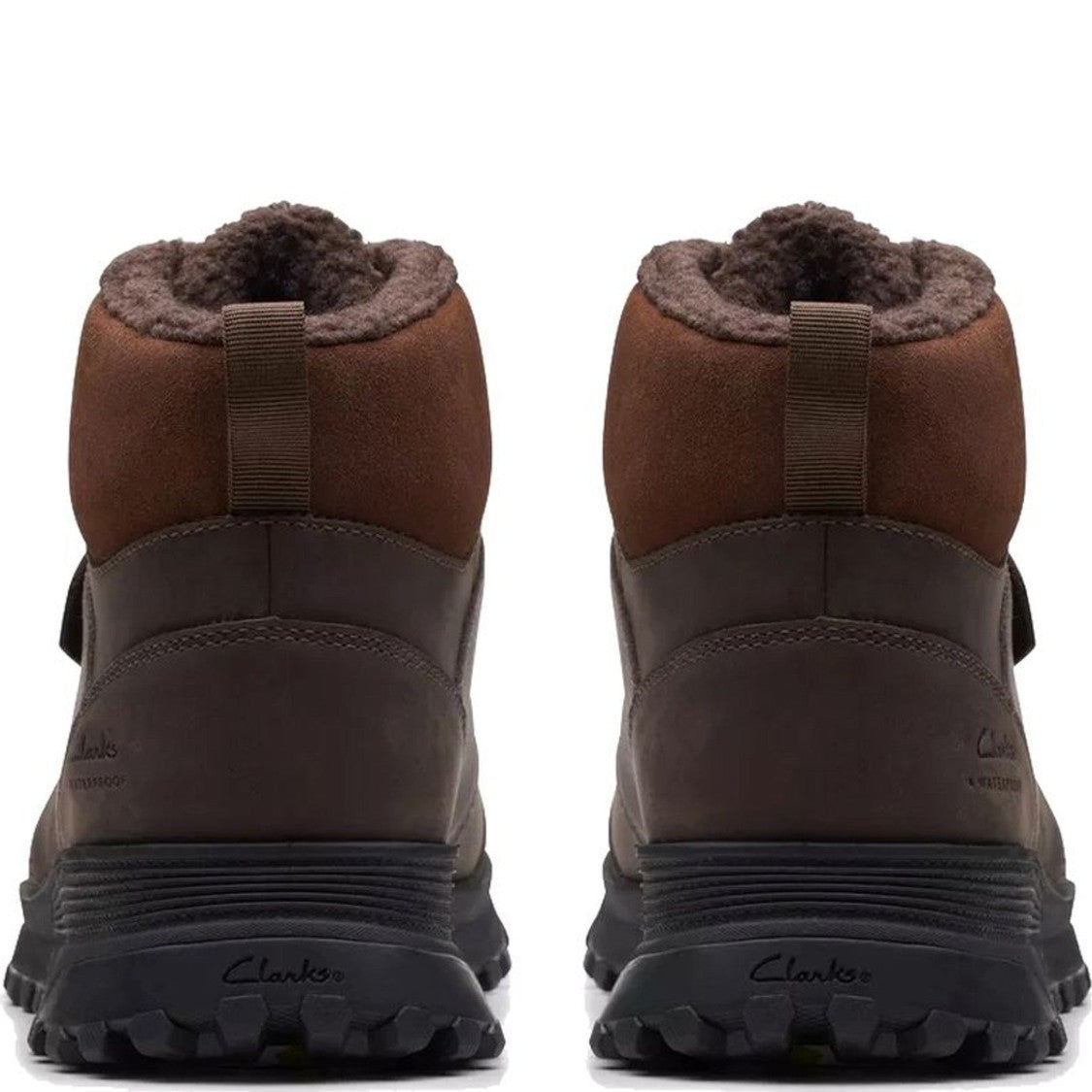Clarks Atl Trek Up Wp Brown Lace-Up Padded Collar Leather Boots