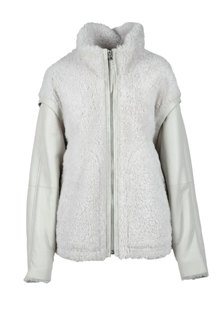 Iro Leather Jacket - Light Grey