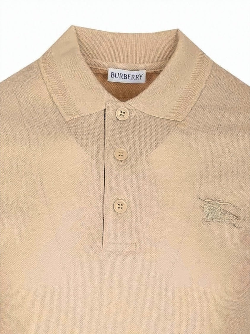Burberry Short-Sleeve Polo Shirt With Ribbed Collar