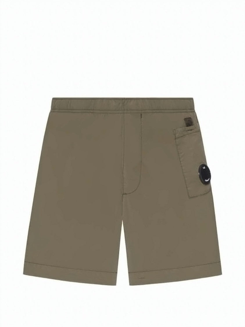 C.P. Company Ivy Green Beach Shorts Elastic Waist Polyamide