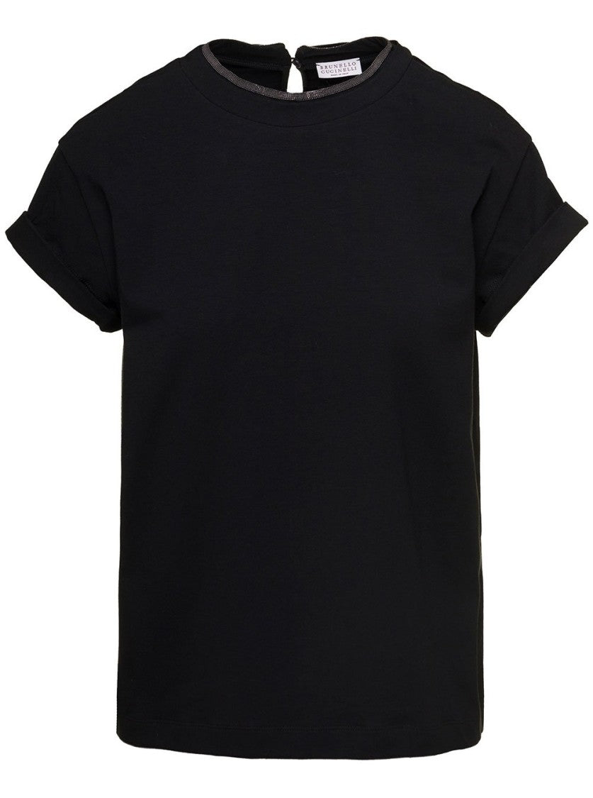 Brunello Cucinelli Boxy Cropped T-Shirt
