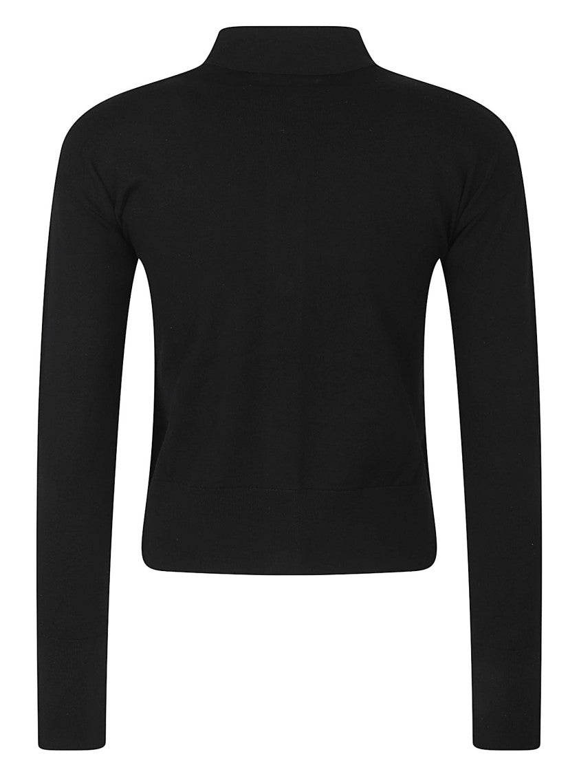 Max Mara Shirt Collar Cardigan With Ribbed Finishes