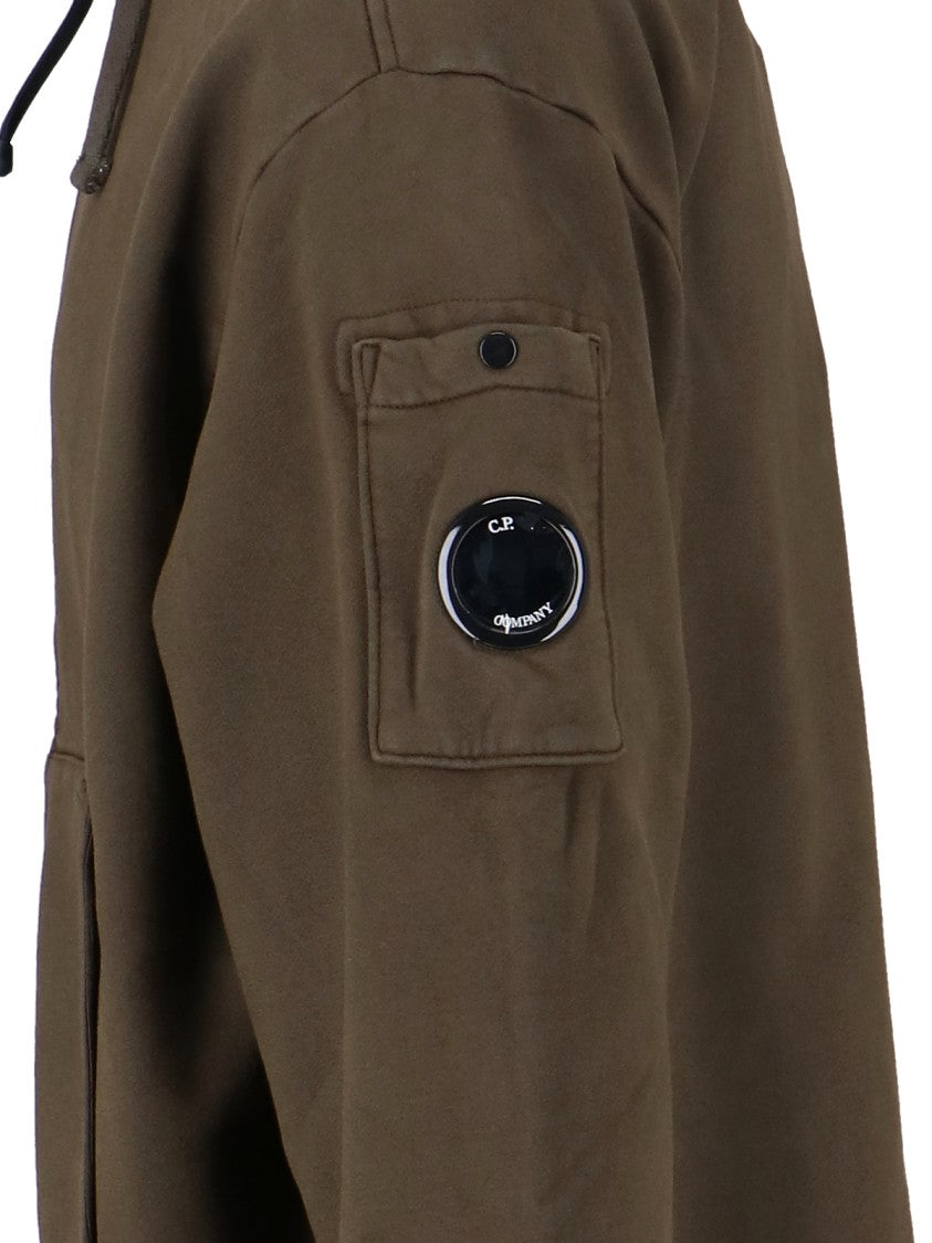C.P. Company Logo Zip Hoodie – Green