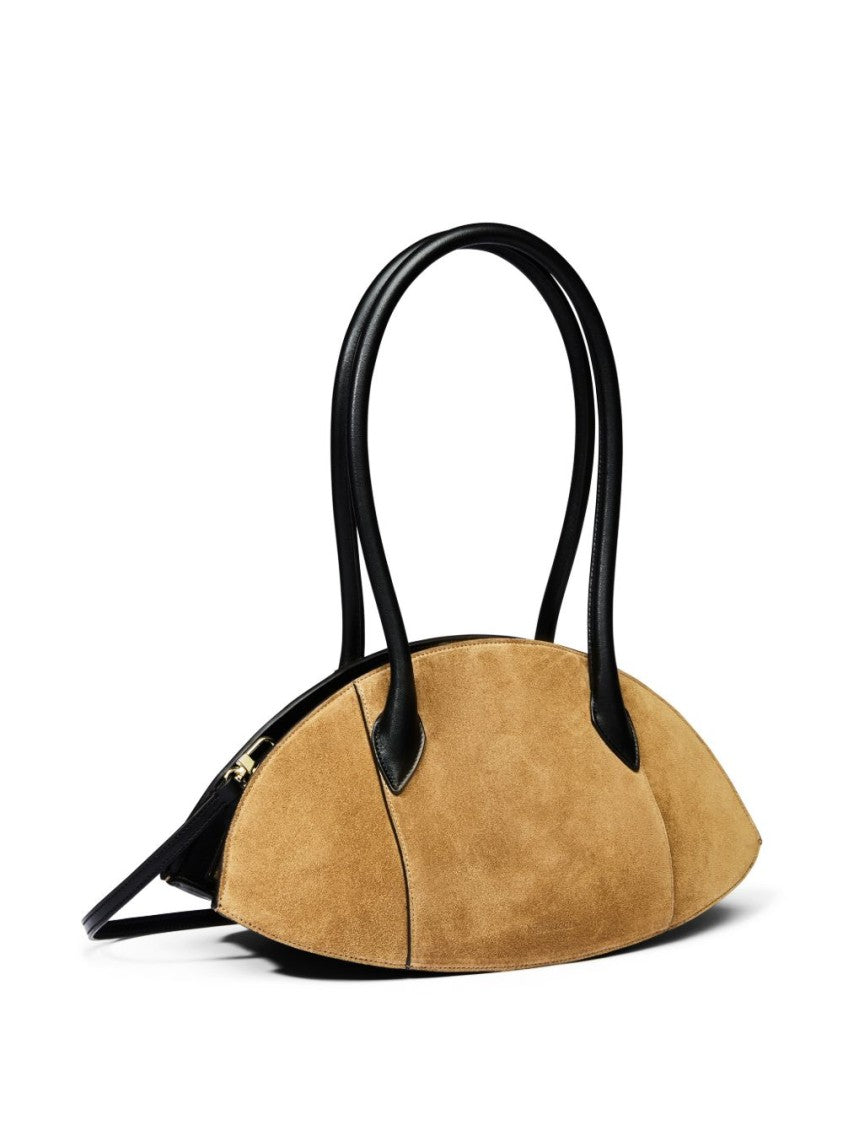 Nina Ricci Elongated Oval Brown Bag With Structured Silhouette