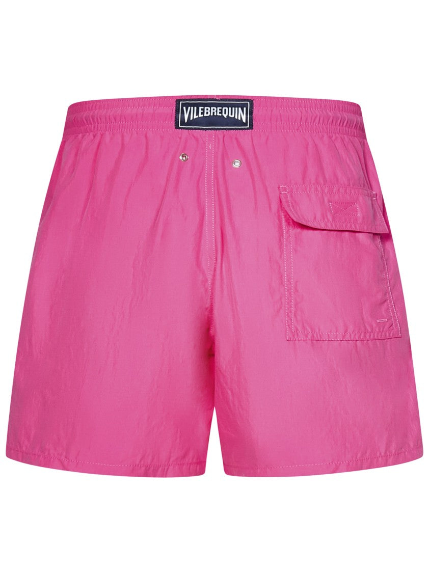 Vilebrequin Fuchsia Recycled Fabric Swimsuit With Jellyfish Embroidery