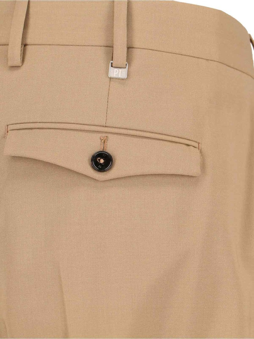 Pt Torino Tailored Wool Trousers – Light Brown