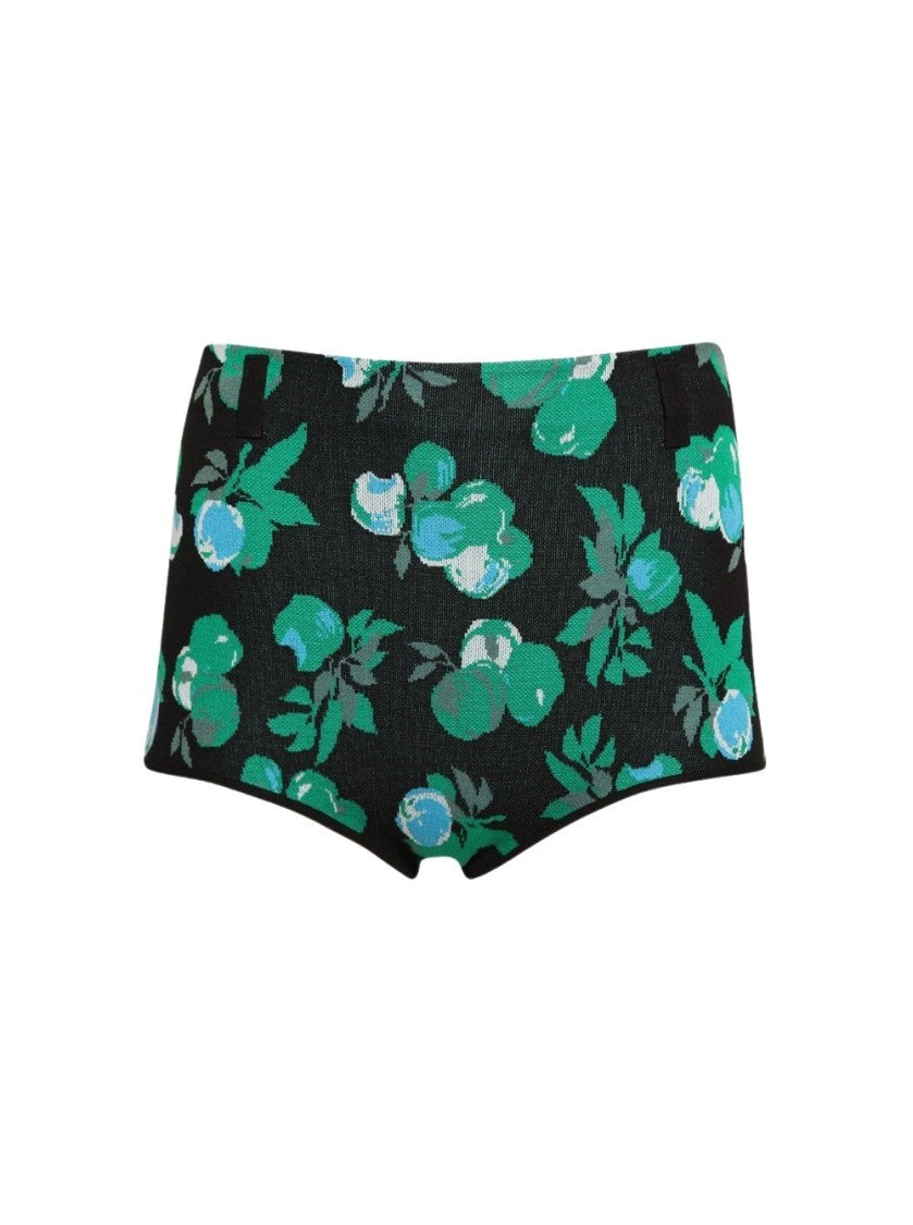 Coperni Jacquard Knitted Shorts Blue