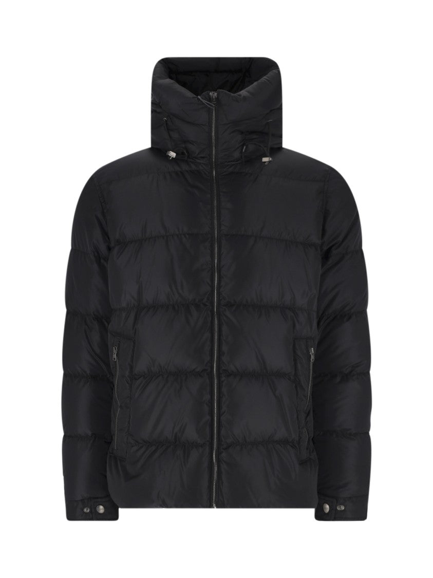 Herno Black Glossy Polartech Hooded Down Jacket