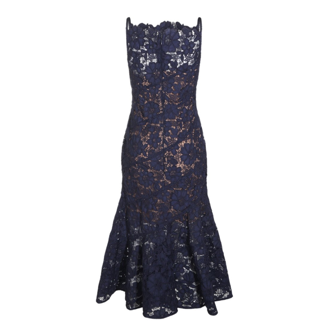 Self-Portrait Intricate Floral Lace Midi Dress