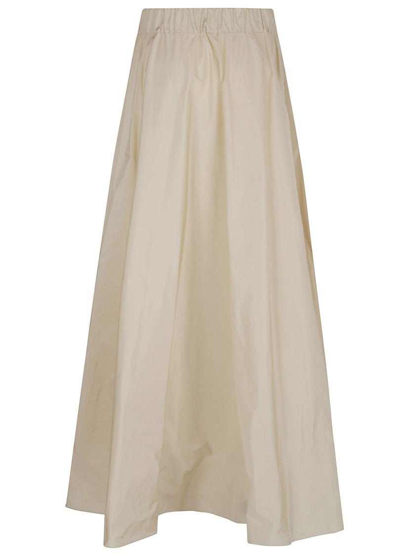 Parosh Maxi Skirt With Gathered Elastic Waistband And Flowing Silhouette