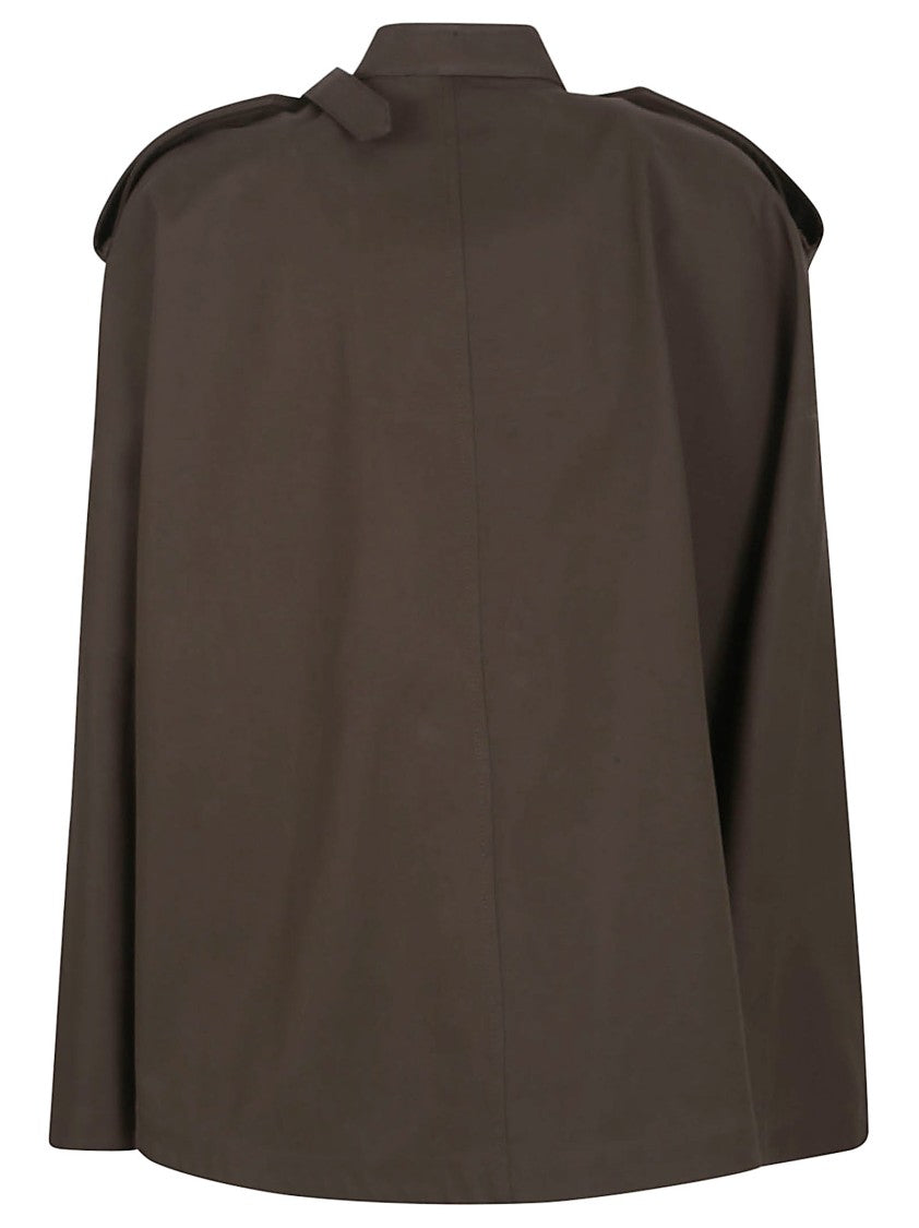 Burberry Cape Jacket With Double-Breasted Front