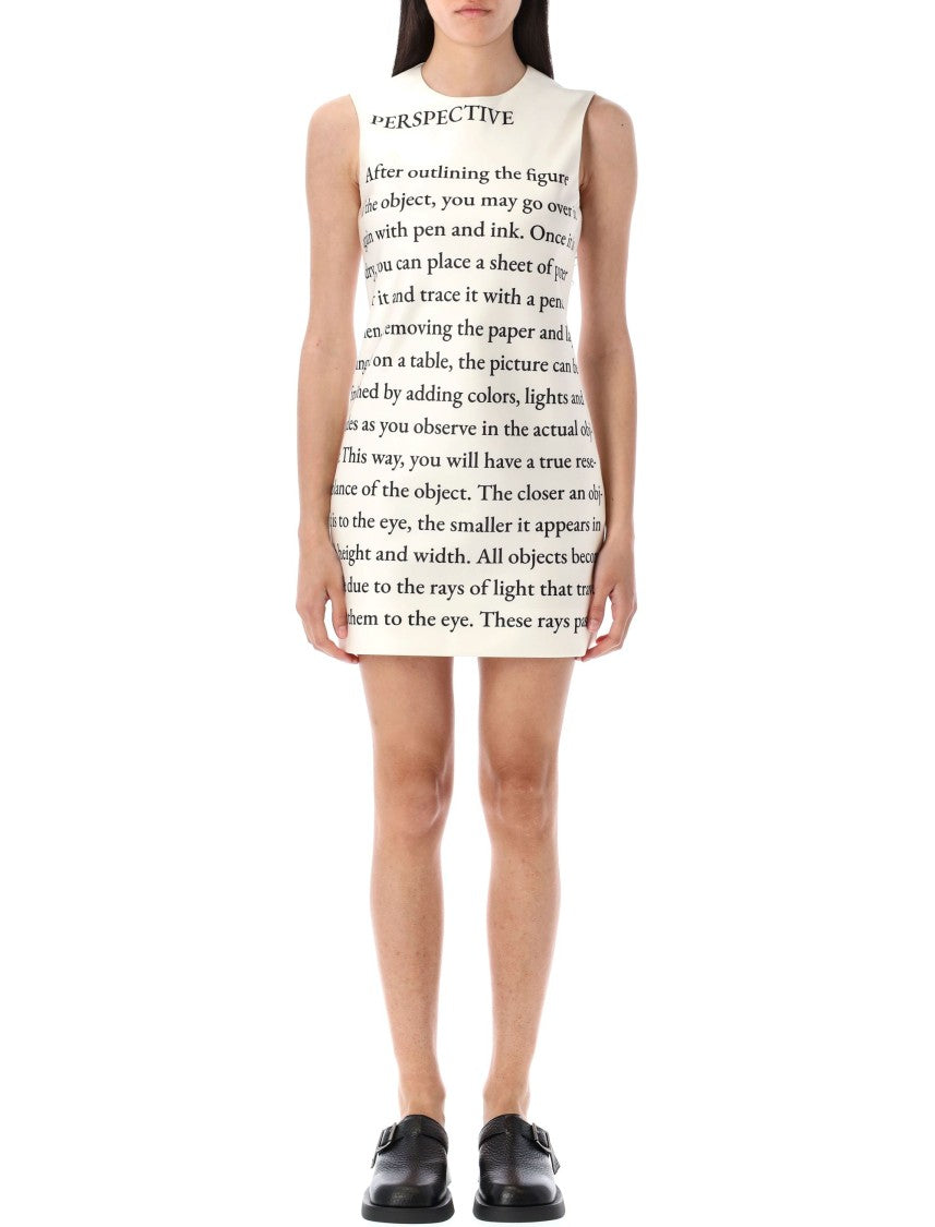 J. W. Anderson Text' Print Mini Shift Dress