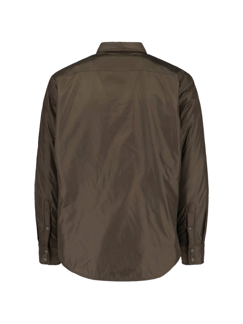 Aspesi Nylon Shirt Jacket, Green, Classic Collar