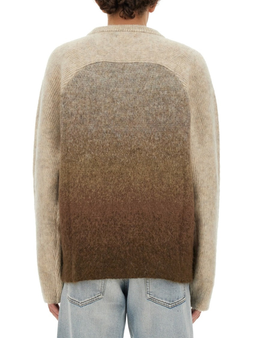 Erl Gradient Mohair Blend Knit With Relaxed Silhouette