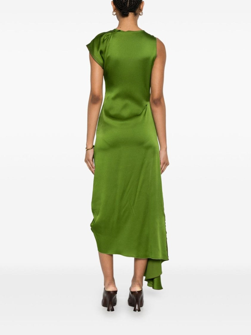 Victoria Beckham Asymmetric Hem Dress With Concealed Side Zip