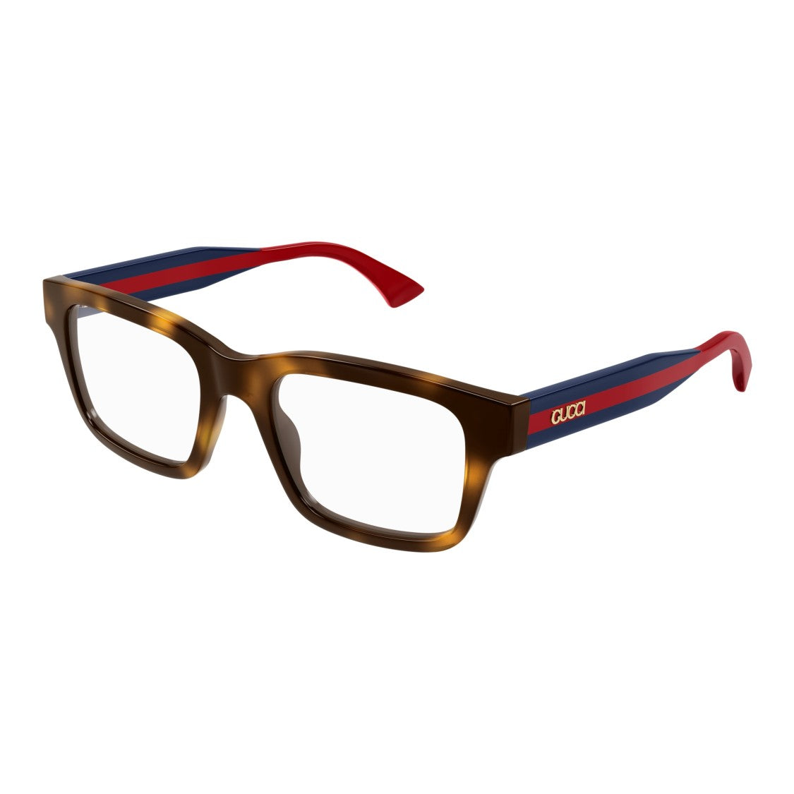 Gucci Gg1865o Bold Tortoiseshell Rectangular Eyeglasses