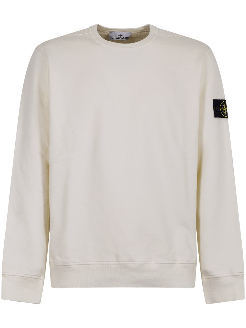 Stone Island Crew Neck Sweater With Distinct Logo Patch