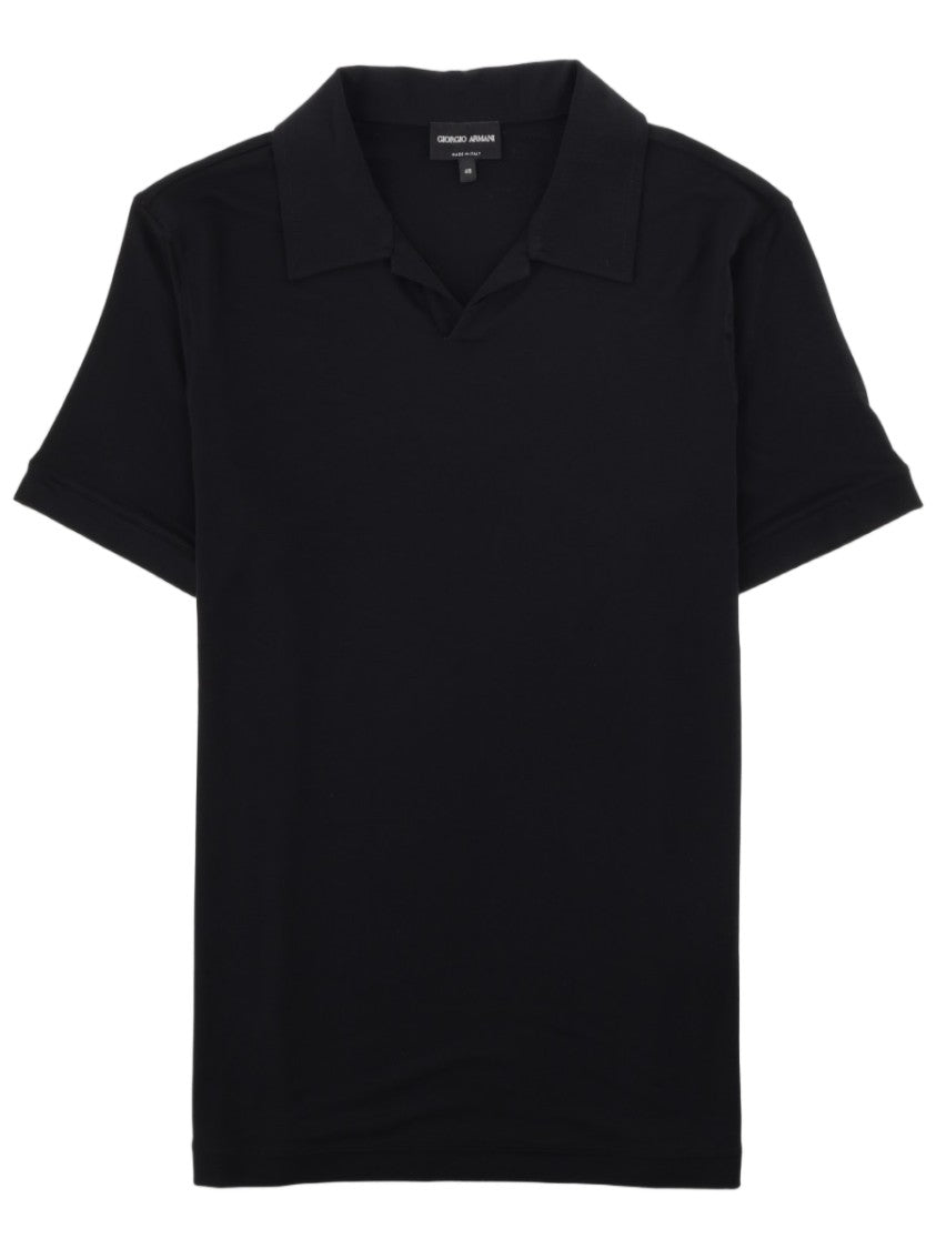 Giorgio Armani Short-Sleeved Stretch Viscose Polo Shirt