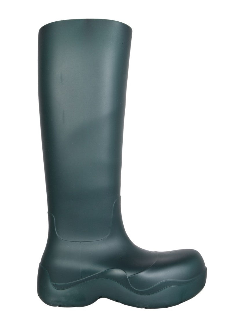 Bottega Veneta High-Top Rubber Puddle Boots With Glossy Finish