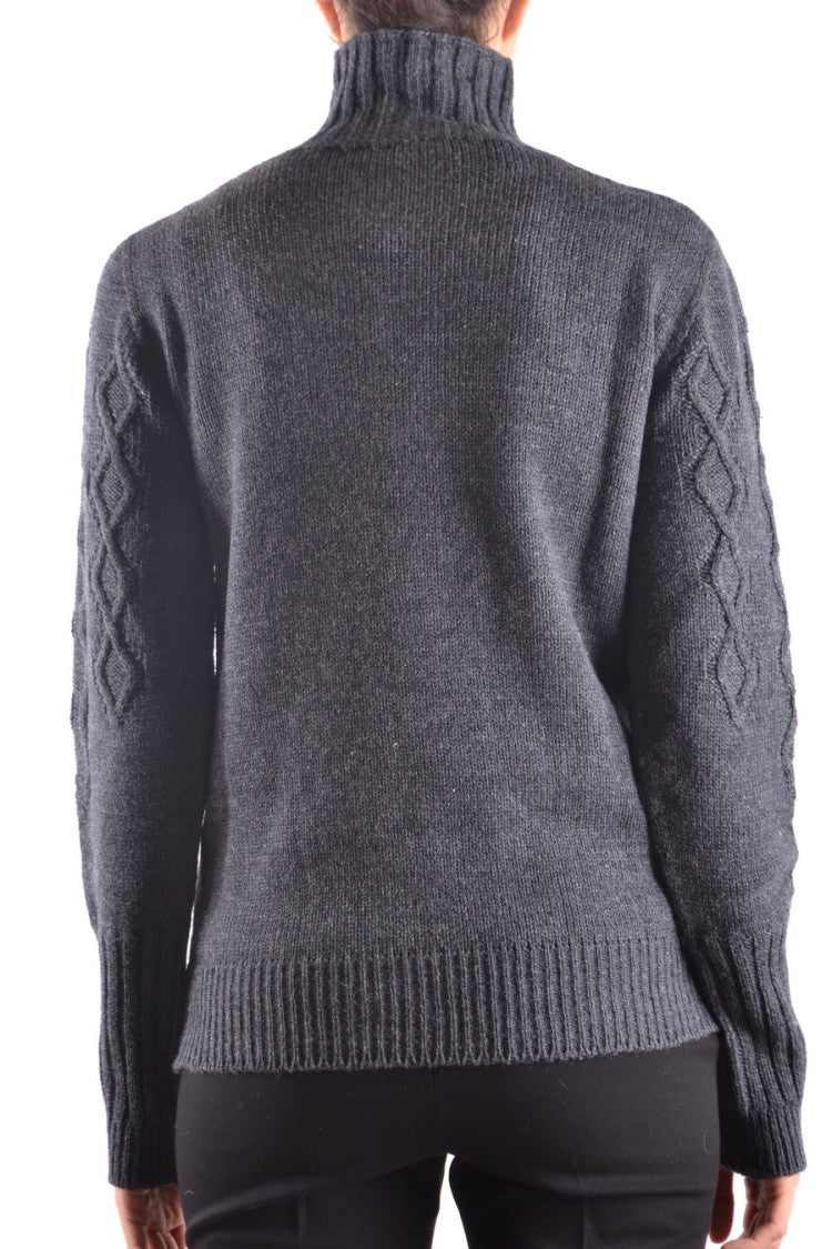 Pinko High Ribbed Turtleneck Sweater With Textured Knit