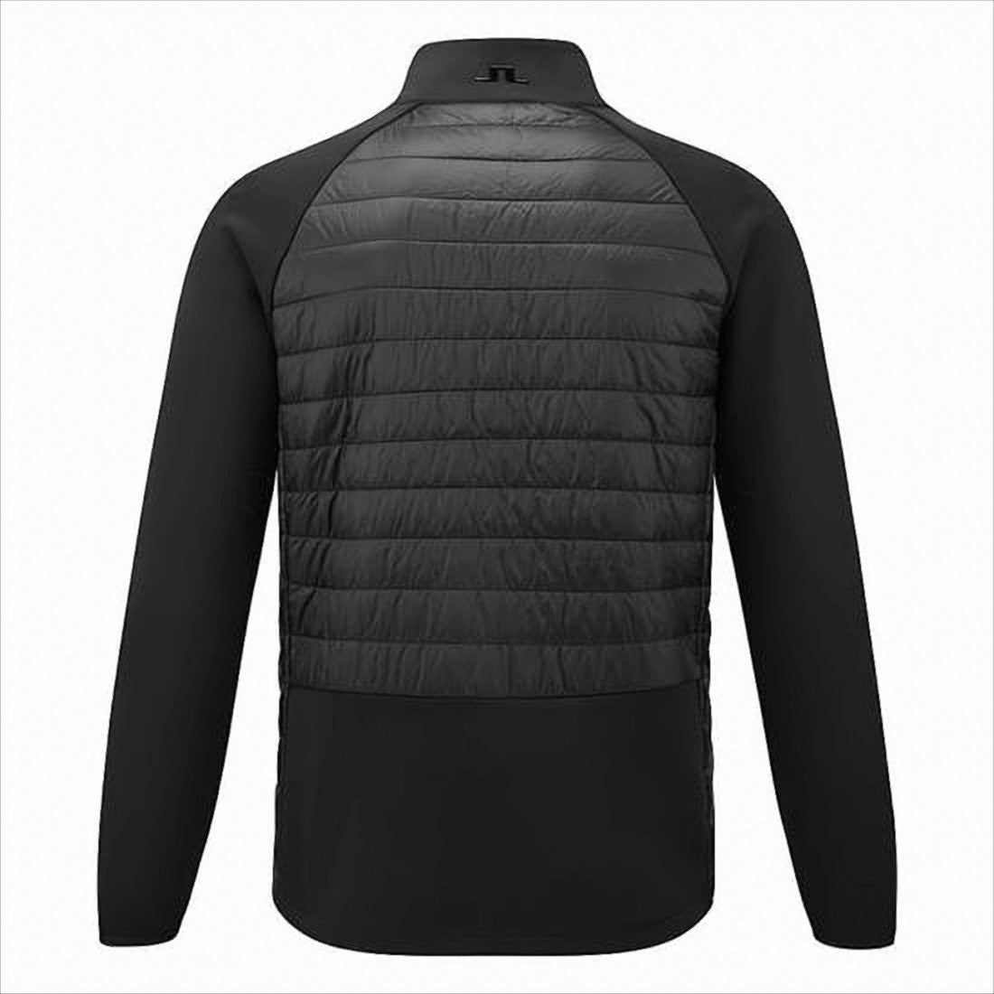 J Lindeberg Quilted Black Jacket With Smooth Fabric Accents